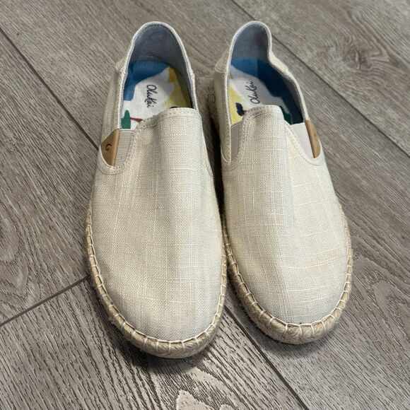 OluKai KAULA PA'A KAPA Shoes Women's Size 7 Tapa Beige Tan Slip on Woven Casual - Picture 2 of 6